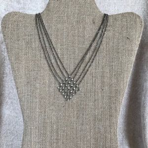 Multi-row Diamond Shaped Necklace